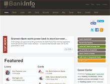 Tablet Screenshot of bankinfobd.com